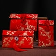 thumbnail image 2 of Enveloppe Rouge Design Broderie Style Chinois Sac Porte-Bonheur Fournitures de Fête, 2 of 9