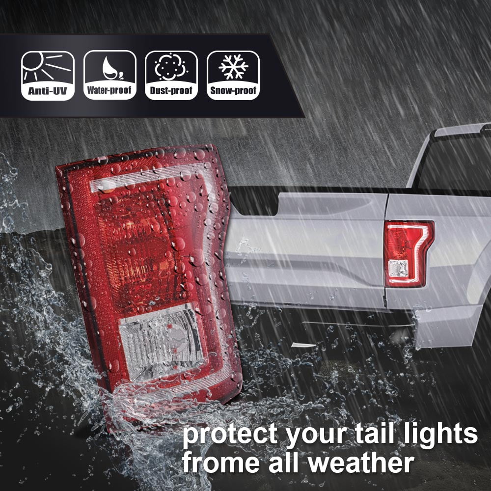 Red Tail Light Right Passenger Side 1Pcs Halogen Brake Lamp Assembly Fit For Ford F-150 2015-2017