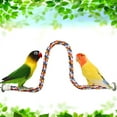 thumbnail image 3 of Percha de cuerda para pájaros, columpio colorido para loros, soporte para percha para juguetes para masticar (200 cm), 3 of 5