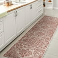 thumbnail image 5 of JONATHAN Y SANTA MONICA 2 x 10 Runner Rug, Estrella Bohemian Medallion Textured Weave - Red/Taupe, SMB105A-210, 5 of 6