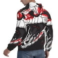 thumbnail image 6 of Haiem Fierce Red Viper Graphic Art Patterned Men's Hoodie with Kangaroo Pocket - Ideal Pullover Sweatshirt for Daily Wear, Travel, and Home-Large, 6 of 7