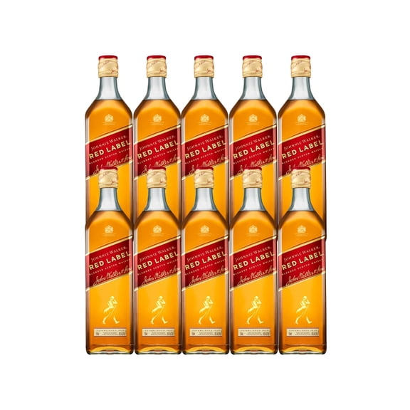 Pack de 10 Whisky Jhonnie Walker Red Label 700ml