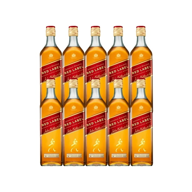 Pack de 10 Whisky Jhonnie Walker Red Label 700ml