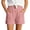 00-Pink697, variant on Lullu Girls Summer Linen Shorts Casual Pull On Breathable Shorts with Pockets, Sizes 4-17