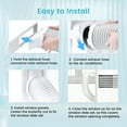 thumbnail image 3 of CRZOE 8,000 BTU Portable Air Conditioners, Mini Portable AC with Cooling, 24H Timer, Fan, Dehumidifier Function, 62ºF and 86ºF Temperature Range, Cooling up to 350 Sq.Ft. Window Kit Panel, 3 of 8