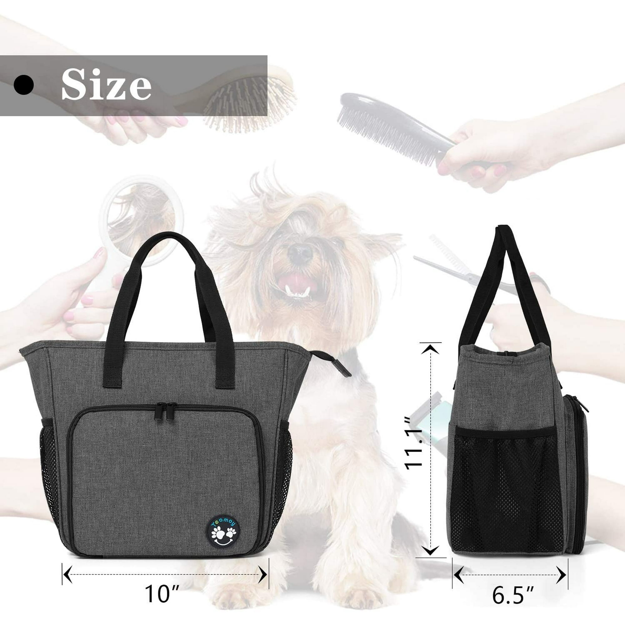 Iguohao Pet Grooming Tote Dog Grooming Supplies Organizer Bag For Grooming Tool Kit And Dog Wash Shampoo Accessories Bag Only