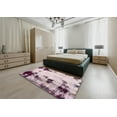 thumbnail image 5 of Ahgly Company Machine Washable Indoor Square Abstract Mauve Taupe Purple Area Rugs, 7' Square, 5 of 7