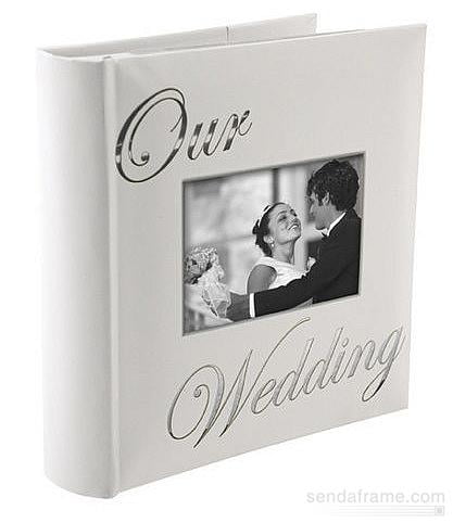 Embroidered OUR WEDDING album by Malden holds 160 photos - 4x6
