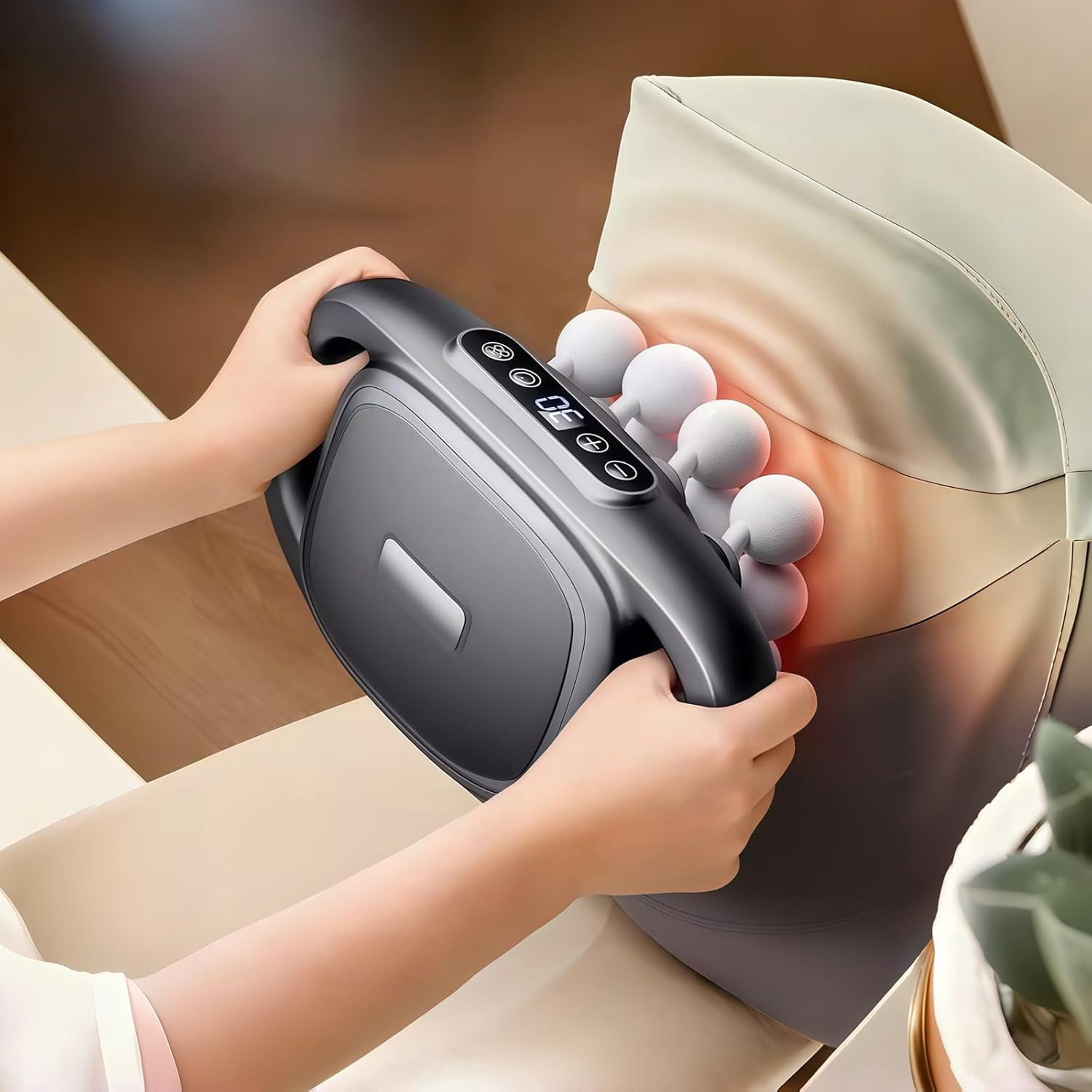 Deep Tissue Massage Gun with 3 Modes & 30 Intensities, Portable Quiet Percussion Massager for Legs, Waist, Back, Neck