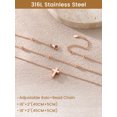 thumbnail image 6 of KeyStyle Cross Necklace for Women,14K Rose Gold Plated Double Layered Cross Pendant Copper Christmas Easter Christian Jewelry Gifts, 6 of 9