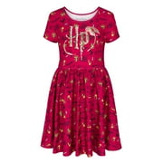Girl's Harry Potter Dress for Little and Big Girls, Red, M (7/8)