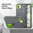 thumbnail image 3 of for iPhone 16e Case, iPhone 16e Phone Case with Built in Kickstand, Shockproof/Dustproof/Drop Proof Heavy Duty Military-Grade Rugged Protective Cover for iPhone 16e,Grey,For iPhone 16e, 3 of 8
