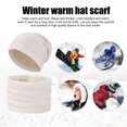 thumbnail image 4 of 2Pcs/Set Knitted Neck Gaiter Beanie Hat Winter Cold Weather Outdoor Cycling Skiing Fleece Lined Windproof Neck Warmer Scarf Skull Hat, 4 of 8
