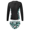 thumbnail image 5 of Doomiva Kids Girls 3 Pcs Rash Guard Swimsuits Upf 50+ Swim Coat Bikini Brief with Leggings Sporty Bathing Suits Lily 14, 5 of 7
