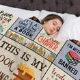 thumbnail image 4 of Book Lovers Gifts Blanket, Librarian Gifts Throw Blanket, Book Club Gifts for Reading Lover Bookish - Literary Gifts Ideas - Best Bookworm Gifts on Birthday Christmas Graduation, 40"x50", 4 of 6