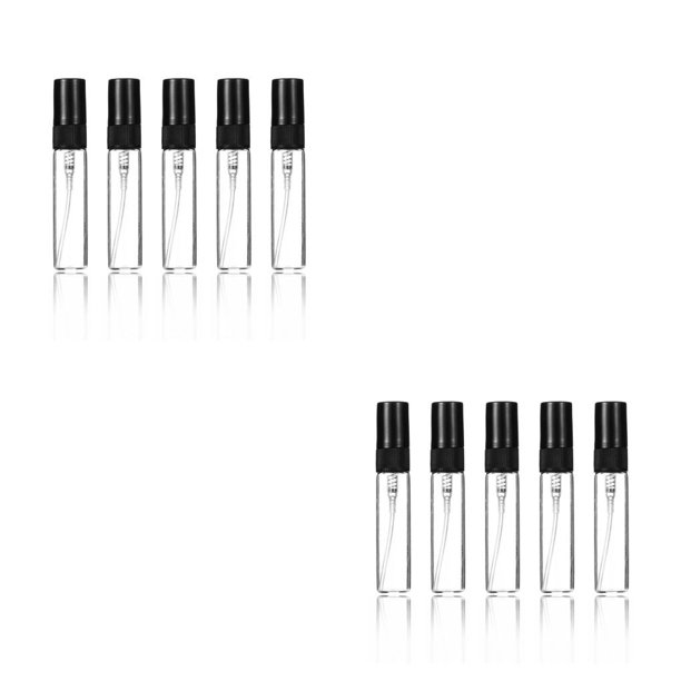 Guardurnaity 5 piezas de botella rociadora, accesorio de almacenamiento de , contenedor de subpaquete, botellas líquidas, atomizadores de Perfume, Negro Pulverizador negro de 5ml 2Conjunto