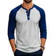 thumbnail image 5 of Nestiefly Men's Long Sleeve Henley Shirts with 3-Button Basic Tops | Moisture Wicking, Lightweight Casual 2026 Gray 3XL, 5 of 6
