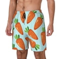 thumbnail image 2 of Gaeub Cartoon Carrot Mens Swim Trunks Stretch Beach Shorts Quick Dry for Men Swim Shorts Swimwear with Pockets- Medium, 2 of 9