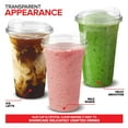 thumbnail image 5 of 20 oz Clear Plastic Cups with Lids Disposable, Togo Drinking Cup with Strawless Sip Lid for Smoothie, Cold Brew Iced Coffee, Lemonade, Ice Latte, Boba, Party Drinks, Bulk, 20 Ounce (Set of 50), 5 of 7