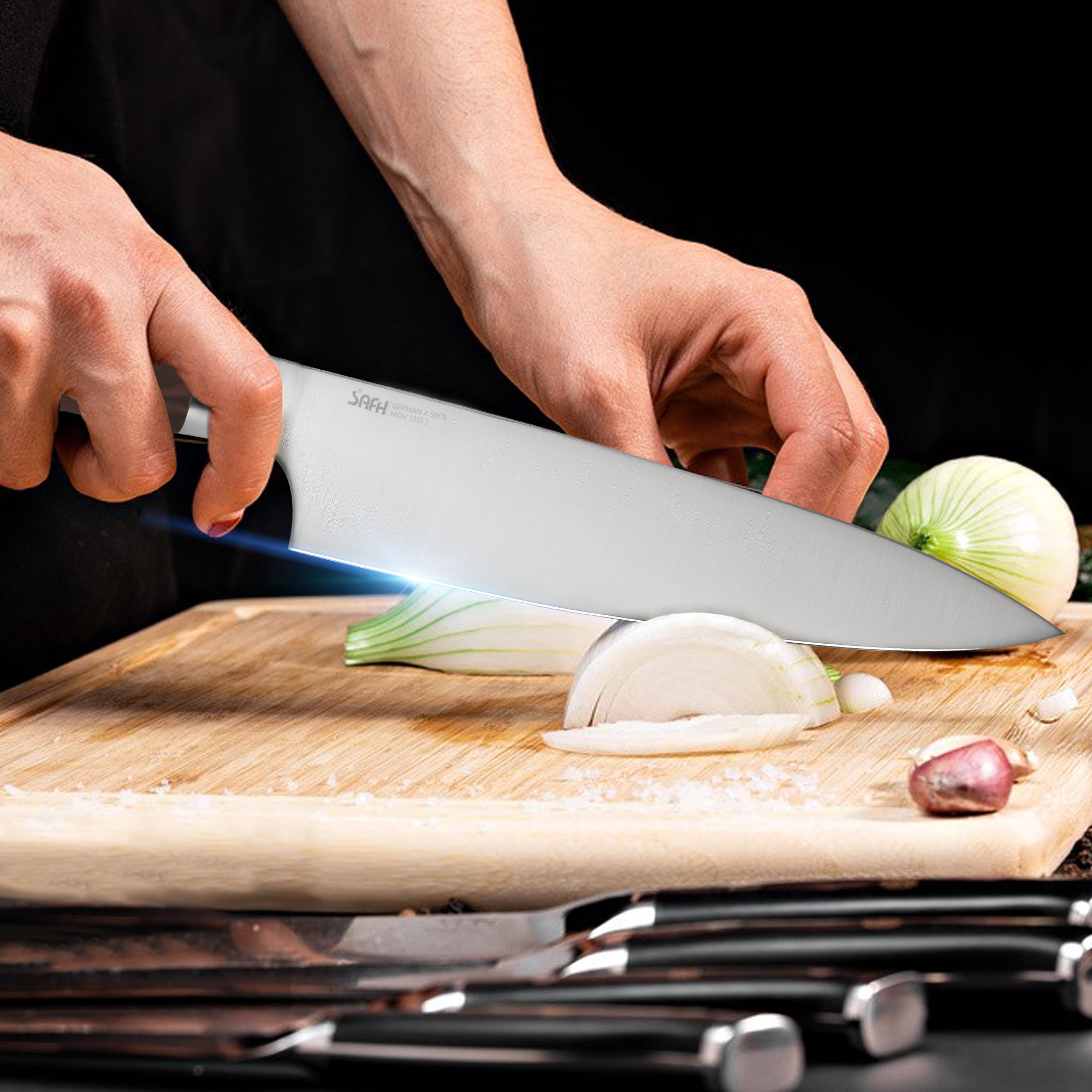 Professional Cutlery - 8 Inch Stainless Steel Chef Knife - Backed by a -  Kitchintelligence
