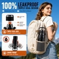 thumbnail image 4 of 3-in-1 Insulated Water Bottle, 34oz Leakproof Stainless Steel Thermos with Straw & Spout Lid, 316 Stainless Steel Interior, Handle & Adjustable Strap for Work, Gym, Travel & Hot or Cold Drinks, 4 of 12
