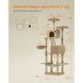 thumbnail image 3 of 81.1"H Cat Tree Cat Tower for Indoor Cats, Plush Multi-Level Cat Condo with Scratching Posts, Perches, Caves, Hammock, Camel Brown, 3 of 6