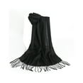 thumbnail image 1 of Guardurnaity Bufandas clásicas Mantón largo y cálido Respetuoso con la piel Pañuelo grueso Bufanda envolvente Diadema exquisita Pañuelo lavable Accesorios de disfraces Negro Guardurnaity AP012526-01, 1 of 6