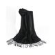 thumbnail image 2 of Minnieouse Bufandas clásicas Mantón largo y cálido Respetuoso con la piel Pañuelo grueso Bufanda envolvente Diadema exquisita Pañuelo lavable Accesorios de disfraces Negro Minnieouse AP012526-01, 2 of 6