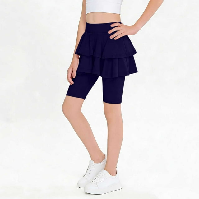 Pantalones cortos de pijama de color liso para niños, tallas medianas y grandes, con cintura elástica y tejido elástico de poliéster para yoga.