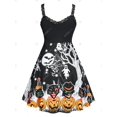 thumbnail image 2 of Vestido de destello impreso de Halloween Rosegal Vestidos Estampados Tallas Grandes, 2 of 5