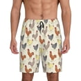 thumbnail image 3 of Lsque Funny Chicken Mens Sleep Pajama Shorts,Short Pajama Pants, Cotton Ultra-Soft Knit-Small, 3 of 9