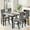 Beige & Gray, variant on Recaceik Dining Table Set for 4, Faux Marble Kitchen Table & 4 PU Leather Plaid Chairs, Space Saving for Kitchen and Dining (Beige & Grey)