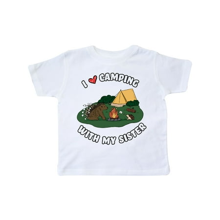 

Inktastic I Heart Camping With My Sister with Hedgehog and Porcupine Gift Toddler Boy or Toddler Girl T-Shirt