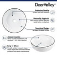 thumbnail image 5 of DeerValley DV-1V0030 Symmetry 16'' White Ceramic Circular Vessel Bathroom Sink, 5 of 9