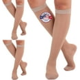 thumbnail image 1 of Calcetines de compresión transparentes de 15 a 20 mm Hg para mujeres desnudas (3 pares), 1 of 7