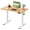 Wood, variant on SONGMY Electric Height Adjustable Standing Desk Large 48 x 24 Inches Sit Stand up Desk Home Office Computer Desk Memory Preset with T-Shaped Metal Bracket, Black
