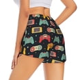 thumbnail image 3 of Haiem Retro Video Game Women's 2 in 1 Running Shorts - Lightweight Athletic Workout Gym Yoga Breathable Sports Shorts Liner with Phone Pockets-Medium, 3 of 9