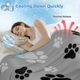 thumbnail image 3 of Pet Paw Printed Cooling Blanket,Lightweight Breathable Summer Throw Blanket with Double Sided Cold Effect,Modern Black Grey Watercolor Dog Claws Picnic Blankets Bed Sheet for Hot Sleepers 30"x40", 3 of 8