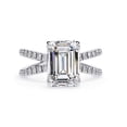 thumbnail image 2 of IGI Certified Lab Grown Diamond Engagement Ring | Center 9x7mm Emerald Cut Split Shank Solitaire Wedding Anniversary Rings For Women In 14k Solid White Gold | F-G, VS-SI Quality (2.90 Ctw) Ring Size-8, 2 of 7