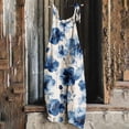 thumbnail image 2 of Cavosen Plus Size Jumpsuit for Curvy Women Oversized Jumpsuits Wide Leg Long Overalls with Pocket Print Summer Workout Rompers, 2 of 5