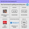 thumbnail image 2 of HP 24 inch All-in-One Desktop PC, FHD Display, AMD Ryzen 7 7730U, 16 GB RAM, 512 GB SSD, AMD Radeon Graphics, Windows 11 Home, 24-cr0032 (2024), 2 of 7