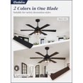 thumbnail image 3 of Ventilador de techo Fanbulous 48 Farmhouse con luces y mando a distancia negro, 3 of 8
