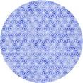 thumbnail image 1 of Ahgly Company Machine Washable Indoor Round Transitional Sky Blue Area Rugs, 7' Round, 1 of 7