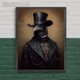 thumbnail image 1 of Retrato de fantasía Victoriano de cuervo, Murciélago y gato, arte de pared, impresión en lienzo, estética gótica Witchy, póster, decoración del hogar, sin marco, 1 of 4