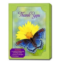 Designer Greetings Thank You Assortment Box of 12 Foiled & Embossed Thank You Cards