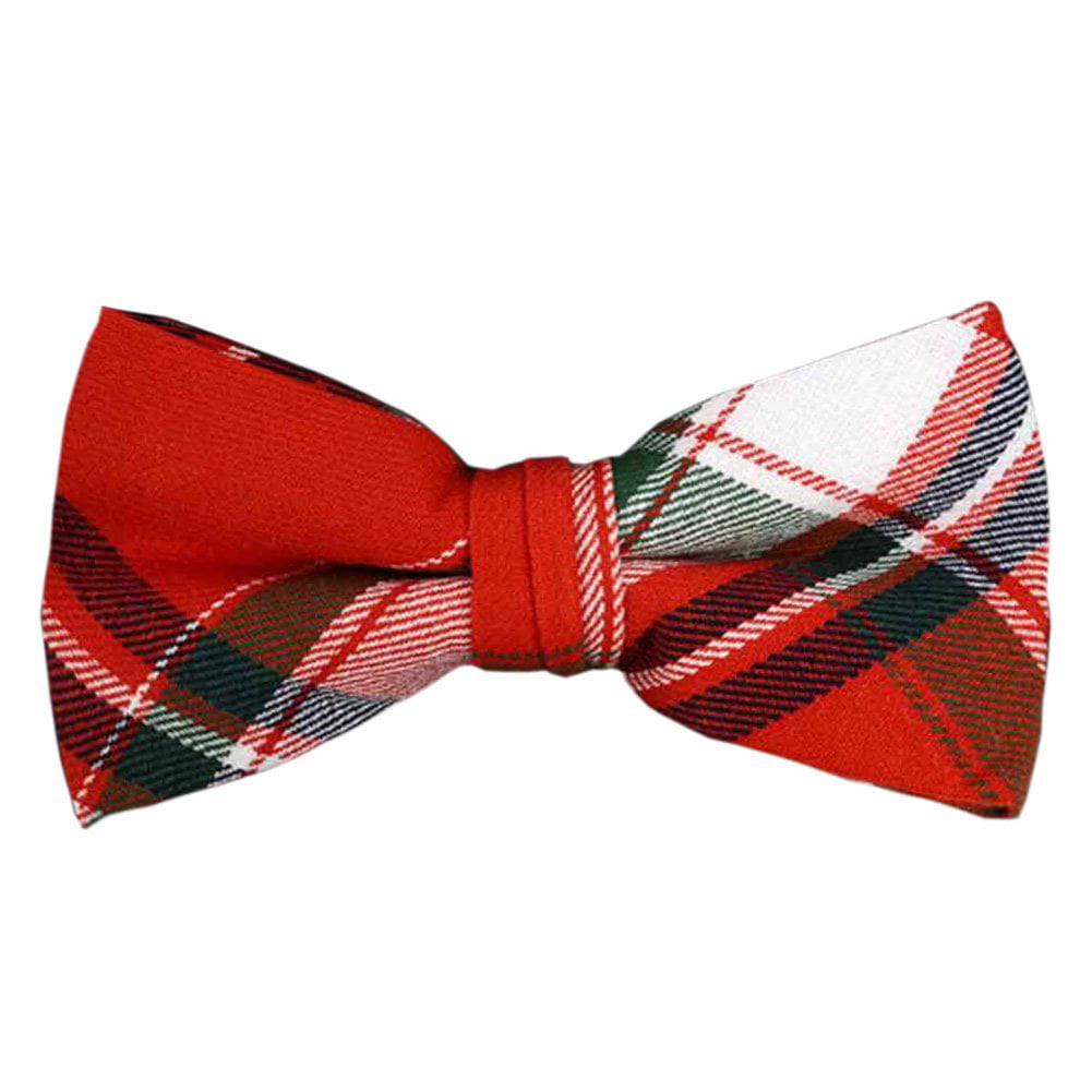 Men's Red Bowtie with Christmas Theme Reindeer Design 