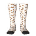 thumbnail image 1 of Xecao Labrador Retriever Dog Pattern Adult Stockings with Color-Block Design and 3D Print, Breathable Comfortable Hosiery for Daily Wear and Sports, 1 of 6