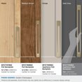 thumbnail image 3 of Amerock Medora 18 inch (457mm) Center-to-Center Rectangle Golden Champagne Appliance Pull Backplate, 3 of 6