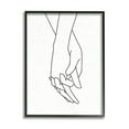 thumbnail image 5 of Stupell Industries Romantic Holding Hands Outline Drawing Loving Couple Graphic Art Black Framed Art Print Wall Art, Design by Lettered and Lined, 5 of 5