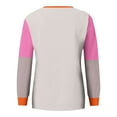 thumbnail image 4 of Scyoekwg Womens Sweatshirt Fall Long Sleeve Pullover Tops Trendy Dressy Casual Fall Winter Clothes Loose Color Block Graphic Sweatshirt Crewneck Patchwork Sweatshirt Womens Clothes(Beige,XXL), 4 of 5